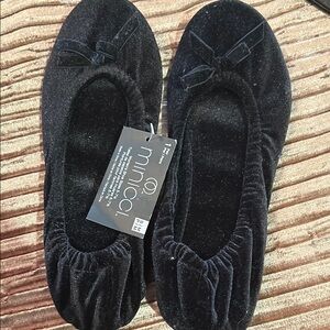 Minicci Black Velvet Ballet Flats